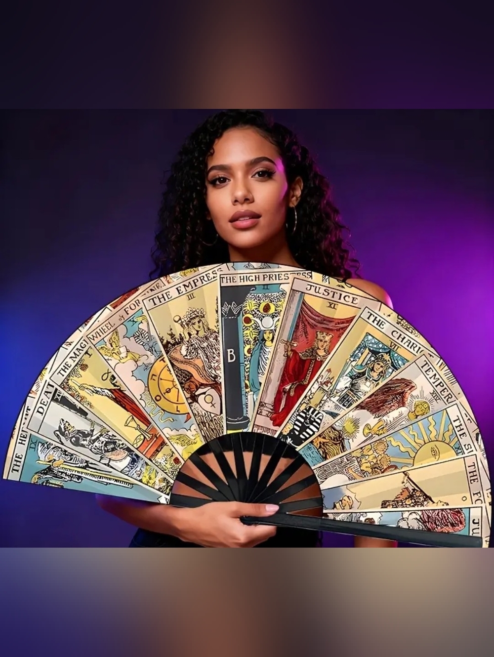 Multicolor Tarot Card Folding Hand Fan